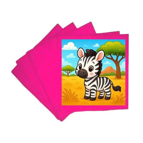 Guardanapo de Papel Personalizado Zebra Baby