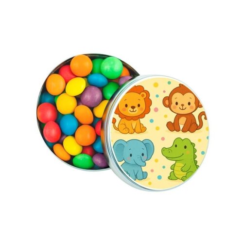 Latinha Metálica Personalizada Animais Coloridos