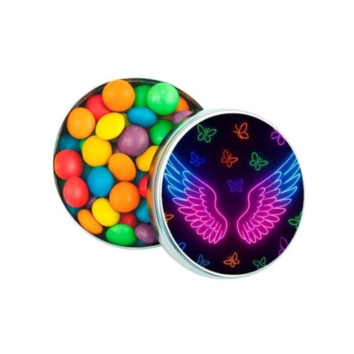 Latinha Metálica Personalizada Asas Neon