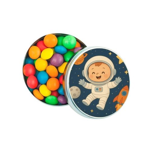 Latinha Metálica Personalizada Astronauta Baby