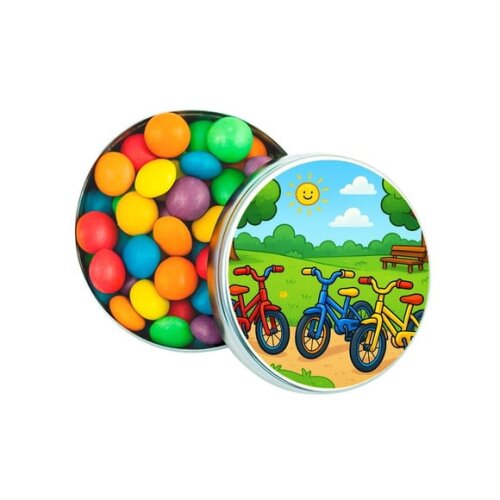 Latinha Metálica Personalizada Bicicletas Coloridas