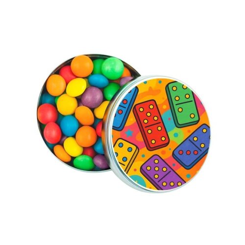 Latinha Metálica Personalizada Dominós Coloridos