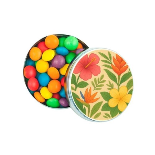 Latinha Metálica Personalizada Flores Tropicais
