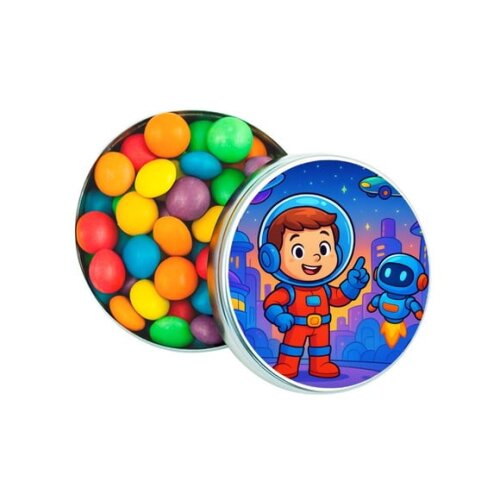 Latinha Metálica Personalizada Futurismo Infantil