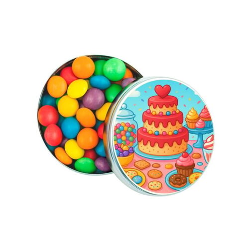 Latinha Metálica Personalizada Mesa Doces Coloridos