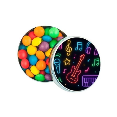 Latinha Metálica Personalizada Neon Musical