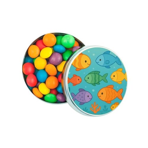 Latinha Metálica Personalizada Peixinhos Coloridos