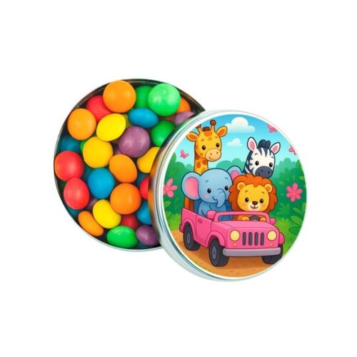 Latinha Metálica Personalizada Safari Rosa