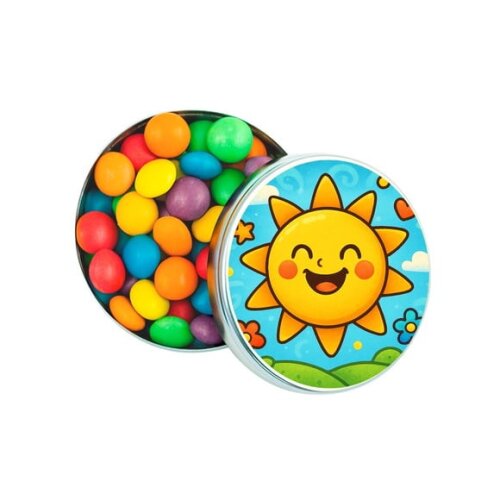 Latinha Metálica Personalizada Sol Sorridente