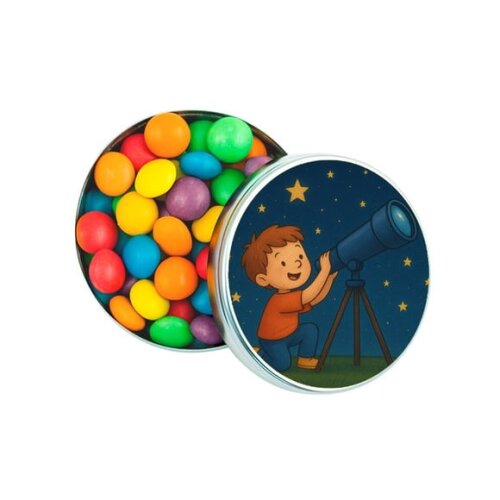 Latinha Metálica Personalizada Telescópio Kids
