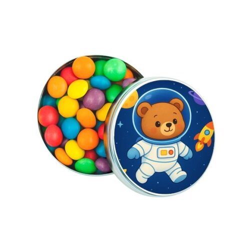 Latinha Metálica Personalizada Ursinho Astronauta