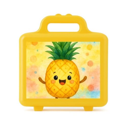 Maleta Plástica Personalizada 12x10cm Abacaxi