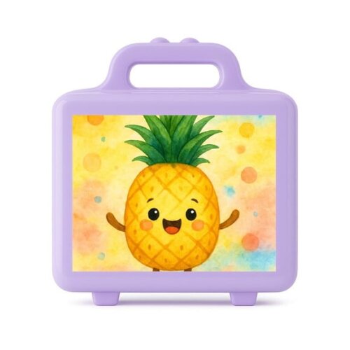 Maleta Plástica Personalizada 12x10cm Abacaxi