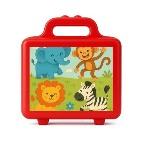 Maleta Plástica Personalizada 12x10cm Animais Divertidos
