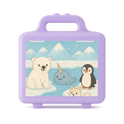Maleta Plástica Personalizada 12x10cm Animais do Ártico