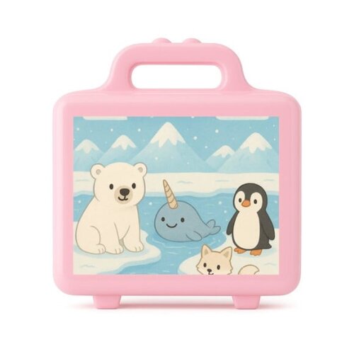Maleta Plástica Personalizada 12x10cm Animais do Ártico
