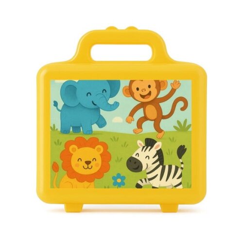 Maleta Plástica Personalizada 12x10cm Animais Divertidos