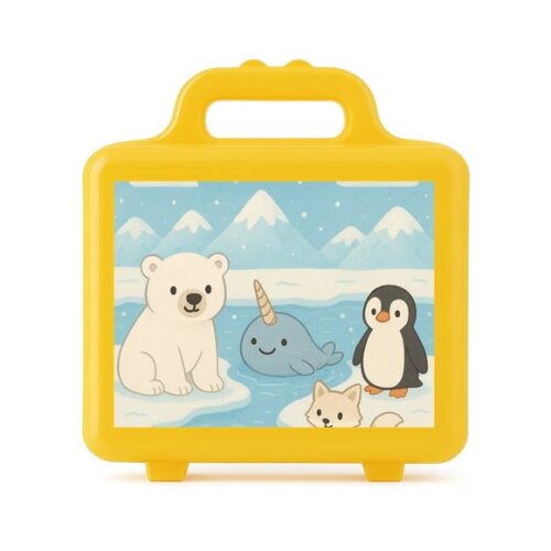 Maleta Plástica Personalizada 12x10cm Animais do Ártico
