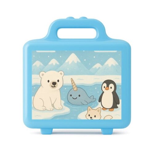 Maleta Plástica Personalizada 12x10cm Animais do Ártico