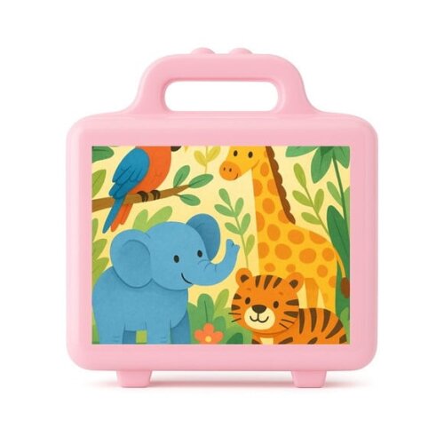 Maleta Plástica Personalizada 12x10cm Animais Exóticos