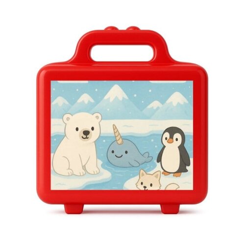Maleta Plástica Personalizada 12x10cm Animais do Ártico