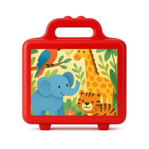 Maleta Plástica Personalizada 12x10cm Animais Exóticos