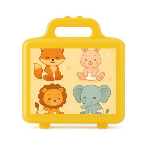 Maleta Plástica Personalizada 12x10cm Animais Fofinhos Baby