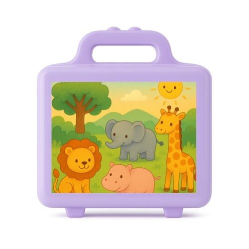 Maleta Plástica Personalizada 12x10cm Animais Selvagens