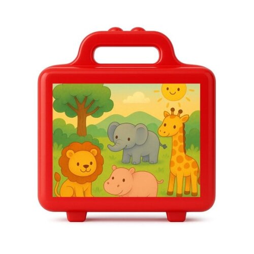 Maleta Plástica Personalizada 12x10cm Animais Selvagens
