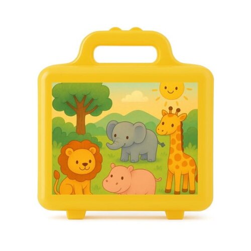 Maleta Plástica Personalizada 12x10cm Animais Selvagens