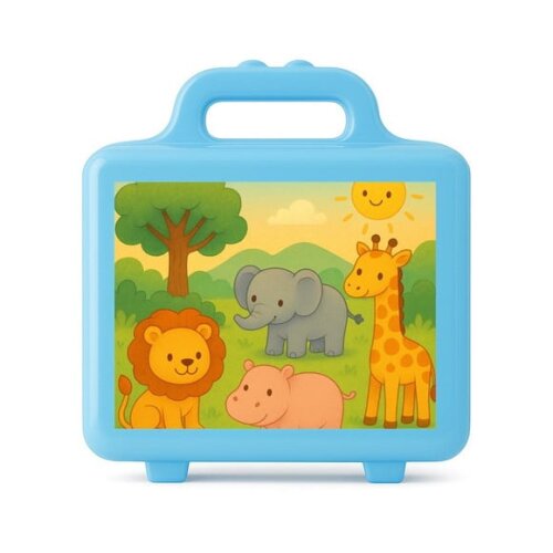 Maleta Plástica Personalizada 12x10cm Animais Selvagens