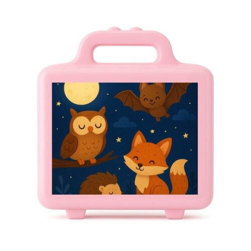 Maleta Plástica Personalizada 12x10cm Animais Noturnos