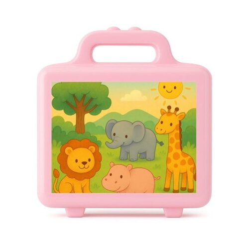 Maleta Plástica Personalizada 12x10cm Animais Selvagens