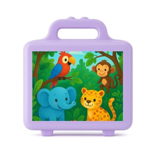Maleta Plástica Personalizada 12x10cm Animais Tropicais