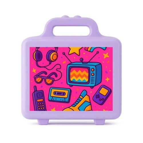 Maleta Plástica Personalizada 12x10cm Anos 80