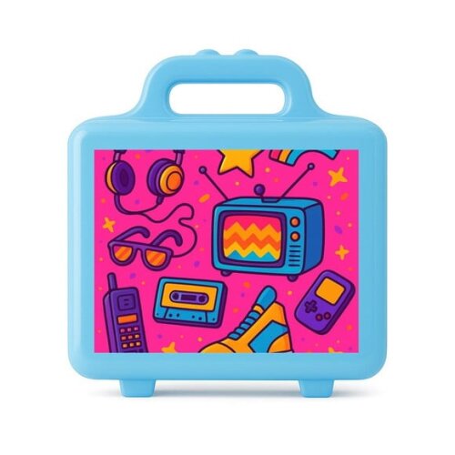 Maleta Plástica Personalizada 12x10cm Anos 80
