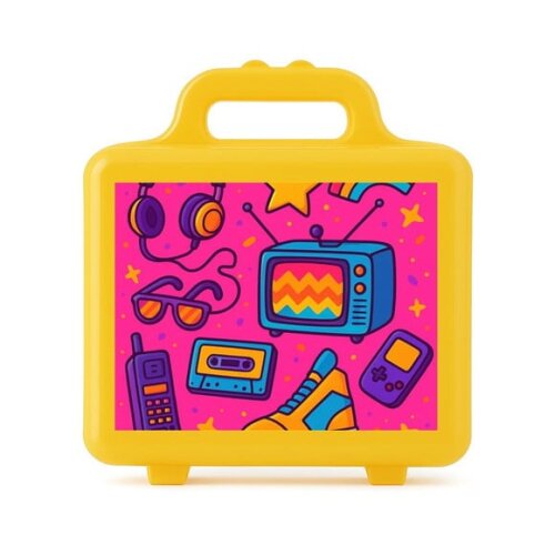 Maleta Plástica Personalizada 12x10cm Anos 80