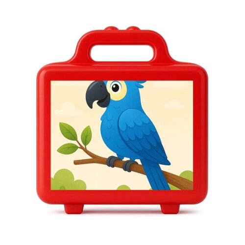 Maleta Plástica Personalizada 12x10cm Arara Azul