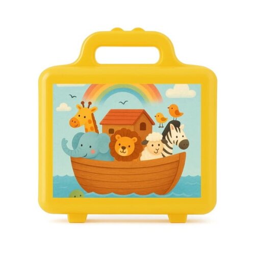 Maleta Plástica Personalizada 12x10cm Arca de Noé
