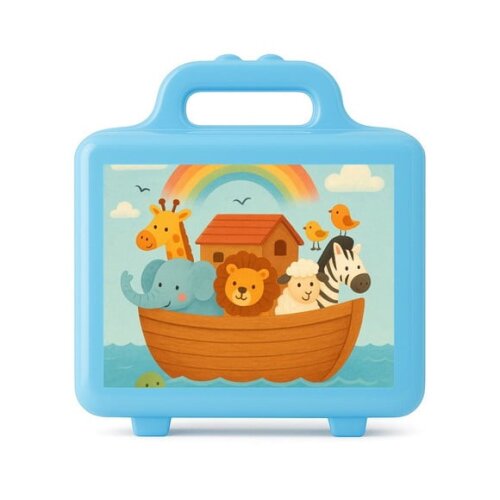 Maleta Plástica Personalizada 12x10cm Arca de Noé