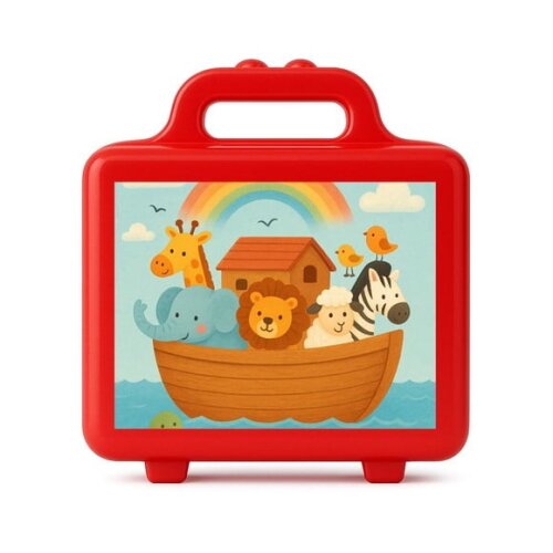 Maleta Plástica Personalizada 12x10cm Arca de Noé