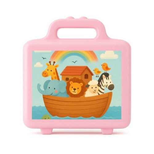 Maleta Plástica Personalizada 12x10cm Arca de Noé