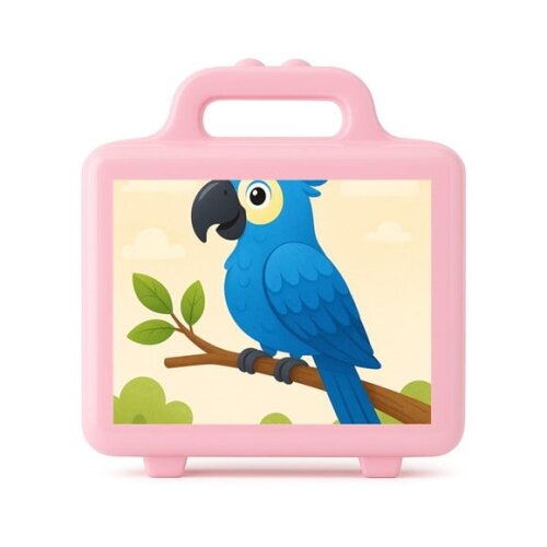 Maleta Plástica Personalizada 12x10cm Arara Azul