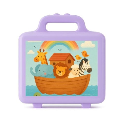 Maleta Plástica Personalizada 12x10cm Arca de Noé