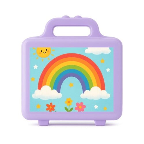 Maleta Plástica Personalizada 12x10cm Arco-íris
