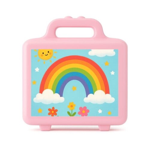 Maleta Plástica Personalizada 12x10cm Arco-íris