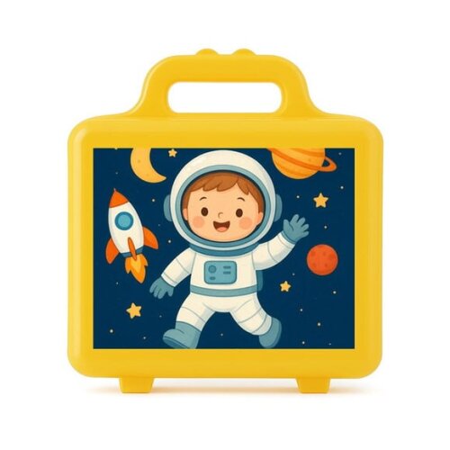 Maleta Plástica Personalizada 12x10cm Astronauta