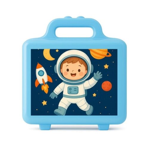 Maleta Plástica Personalizada 12x10cm Astronauta