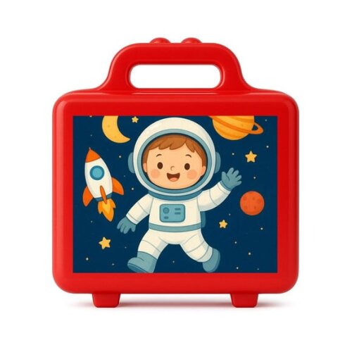 Maleta Plástica Personalizada 12x10cm Astronauta
