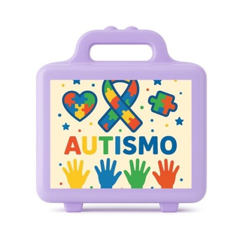 Maleta Plástica Personalizada 12x10cm Autismo